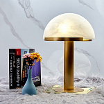 Настольная лампа c абажуром в форме купола из натурального камня  Heavenly Harmony варинант исполнения - 2 | Loft Concept в Костроме