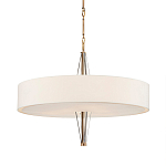 Люстра круглая с белым тканевым абажуром  White Light Diffuser варинант исполнения - 3 | Loft Concept в Костроме