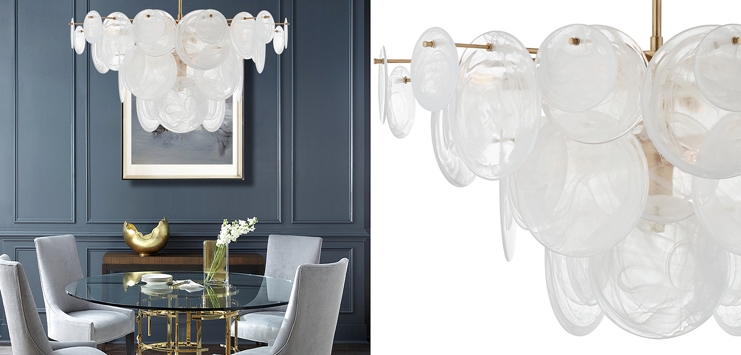 Люстра Disk Textured Glass Chandelier Люстра Disk Textured Glass Chandelier - Loft-Concept в Костроме