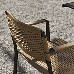 Дизайнерский стул с каркасом из металла с плетеными сиденьем и спинкой GREEN POINT Chair варинант исполнения - 2 | Loft Concept в Костроме