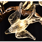 Подвесной светильник в виде золотой ветки с цветами и птичками Marvelous Garden варинант исполнения - 2 | Loft Concept в Костроме