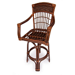 Барный стул из ротанга Eloise коричневый варинант исполнения - 5 | Loft Concept в Костроме