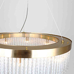 Люстра подвесная со стеклянными подвесками в виде перекрученных трубочек Nembus варинант исполнения - 3 | Loft Concept в Костроме