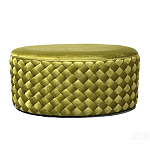 Пуф овальный плетеный оливкового цвета Pool Woven Velour варинант исполнения - 1 | Loft Concept в Костроме