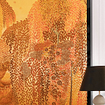 Обои ручная роспись в стиле Арт-деко Hippolyta’s Forest Colourway 263 on Deep Rich Gold gilded paper варинант исполнения - 2 | Loft Concept в Костроме