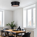 Потолочный светильник круглый черного цвета Modern Simple Ceiling Light варинант исполнения - 3 | Loft Concept в Костроме