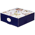 Ваза фарфоровая круглая на ножке с рисунком цветов Garden Whisper Porcelain Set  варинант исполнения - 2 | Loft Concept в Костроме