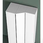 Шкаф-пенал белый с зеркальной дверцей Strict Lines варинант исполнения - 4 | Loft Concept в Костроме