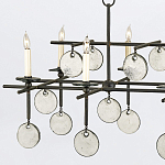 Люстра подвесная с 8-ю лампами и стеклянными круглыми подвесками Currey & Company варинант исполнения - 7 | Loft Concept в Костроме