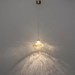 Подвесной светильник с плафоном из фактурного светло-янтарного стекла Light Ensemble варинант исполнения - 4 | Loft Concept в Костроме