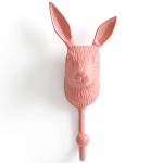 Настенный крючок в виде зайца Hare Wall Hook Pink варинант исполнения - 1 | Loft Concept в Костроме