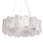 Люстра круглая с подвесными прямоугольными пластинами из стекла Glacier Panels варинант исполнения - 1 | Loft Concept в Костроме