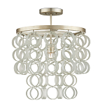 Потолочный светильник с каскадом из круглых декоративных колец Waterfall from the Rings варинант исполнения - 2 | Loft Concept в Костроме