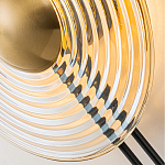 Бра с янтарным стеклянным диском и золотистыми акцентами Savio Glass Disc варинант исполнения - 6 | Loft Concept в Костроме