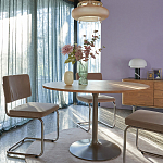 Круглый обеденный стол на одной ножке Remo Round Dining Table варинант исполнения - 6 | Loft Concept в Костроме