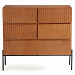 Комод с геометрическим рисунком на ящиках Anders Dark Wood варинант исполнения - 2 | Loft Concept в Костроме