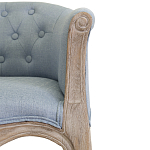 Кресло низкое в стиле прованс Louis French Armchair light blue flax варинант исполнения - 4 | Loft Concept в Костроме
