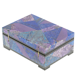 Шкатулка из натурального камня лазурит и чароит Stone Casket варинант исполнения - 4 | Loft Concept в Костроме