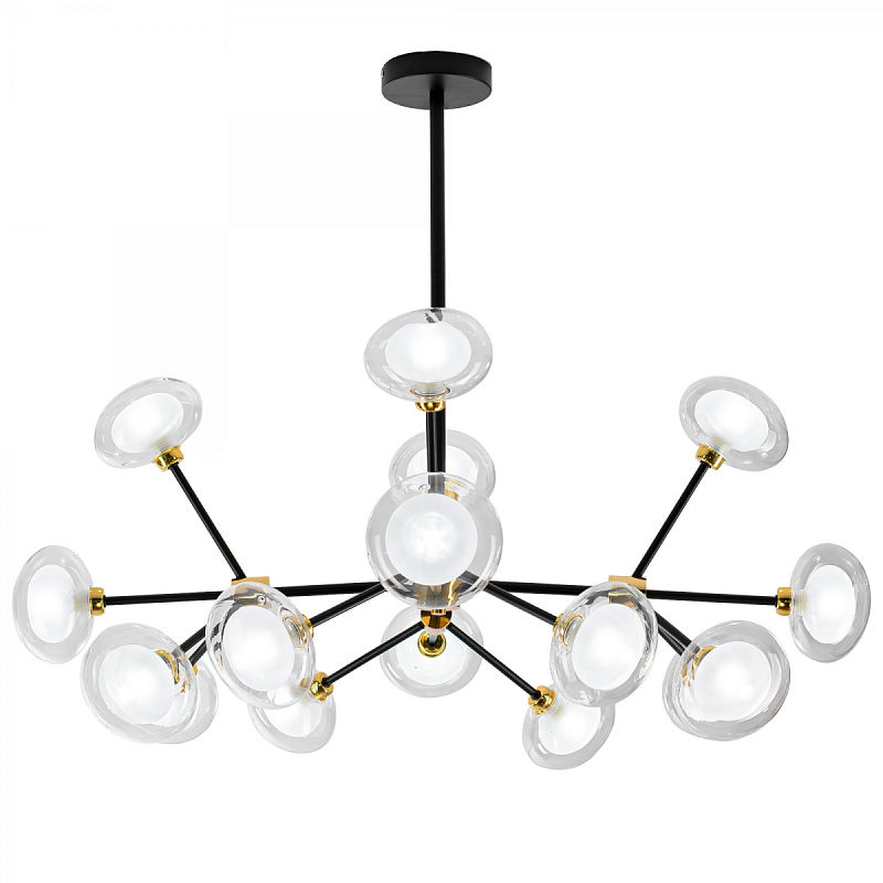 Люстра NABILA CHANDELIER Глянцевое золото Белый Черный Люстра NABILA CHANDELIER Глянцевое золото Белый Черный в Костроме | Loft Concept