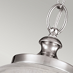 Подвесной светильник с прозрачным стеклянным плафоном в форме шара в современном стиле на цепи Feiss варинант исполнения - 4 | Loft Concept в Костроме