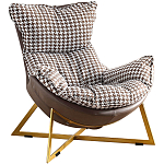 Кресло с принтом "гусиная лапка" PIED DE POULE Armchair варинант исполнения - 1 | Loft Concept в Костроме