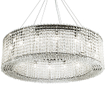 Круглая люстра с хрустальными подвесками хром Crystal Art Chrome Chandelier 16 варинант исполнения - 1 | Loft Concept в Костроме