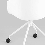 Офисное кресло из пластика с мягким сиденьем Eggshell Grey варинант исполнения - 8 | Loft Concept в Костроме