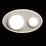 Бра овальной формы белого цвета с 2-мя лампами Lunar Pebbles варинант исполнения - 4 | Loft Concept в Костроме