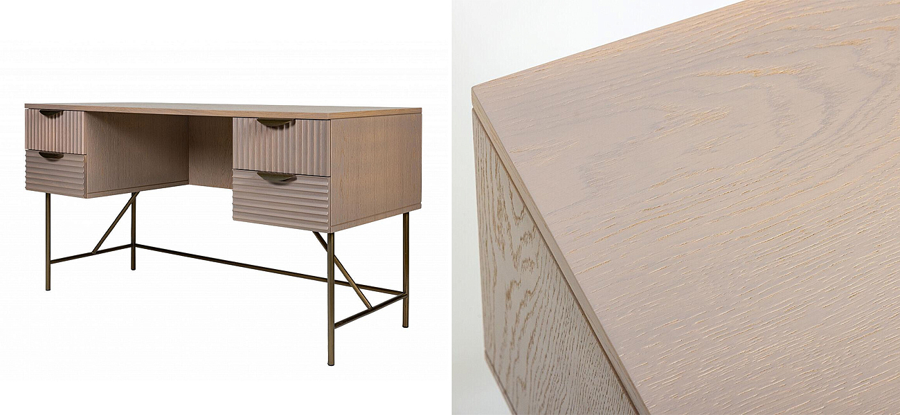 Рабочий стол Antique Order Бежевый Шпон Дуба Рабочий стол Antique Order Бежевый Шпон Дуба - Loft-Concept в Костроме