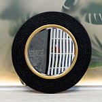 Зеркало в черной фактурной раме с золотым кантом Summon the Light варинант исполнения - 8 | Loft Concept в Костроме