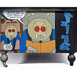 Кресло "Умный Умник" Rick and Morty graffiti chair натуральная кожа  варинант исполнения - 6 | Loft Concept в Костроме