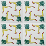 Плитка дизайнерская с рисунком Пина Колада варинант исполнения - 1 | Loft Concept в Костроме