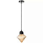 Подвесной светильник с янтарным рельефным плафоном Lamp with Frozen Glass Effect варинант исполнения - 1 | Loft Concept в Костроме