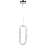 Подвесной светильник овальной формы с декором кристаллы Gilbertine Oval Crystals Hanging Lamp варинант исполнения - 2 | Loft Concept в Костроме