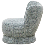 Дизайнерское мягкое кресло без подлокотников в голубой пестрой обивке Roux Armchair варинант исполнения - 4 | Loft Concept в Костроме