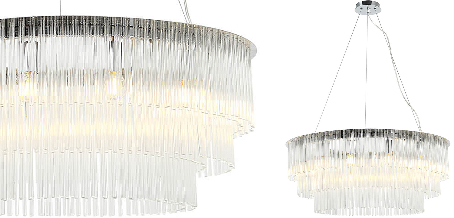 Люстра Harrison Chandelier chrome 12 lamp Люстра Harrison Chandelier chrome 12 lamp - Loft-Concept в Костроме