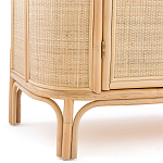 Длинный комод из ротанга с дверцами и ящиками Simone Rattan Chest of Drawers варинант исполнения - 7 | Loft Concept в Костроме