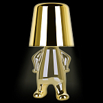 Настольная лампа фигурная золотого цвета с гладким абажуром Высота 19 см Sophia варинант исполнения - 1 | Loft Concept в Костроме