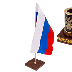 Настольный письменный набор с часами из природного камня обсидиана Royal Set варинант исполнения - 7 | Loft Concept в Костроме