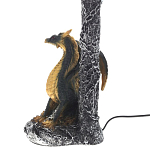 Настольная лампа Дракон Dragon Black Gold Table Lamp Синий Абажур варинант исполнения - 2 | Loft Concept в Костроме