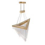 Люстра золотого цвета в форме галочки с каскадом длинных прозрачных трубок Eurofase варинант исполнения - 5 | Loft Concept в Костроме