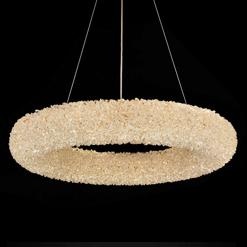 Люстра подвесная кольцевая хрустальная Round Chandelier Made of Clear Crystal Золотой Прозрачный Люстра подвесная кольцевая хрустальная Round Chandelier Made of Clear Crystal Золотой Прозрачный в Костроме | Loft Concept