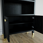 Книжный Стеллаж Elsa Dreams Black с задней стенкой варинант исполнения - 3 | Loft Concept в Костроме