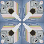 Плитка дизайнерская с узором Маска варинант исполнения - 1 | Loft Concept в Костроме