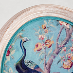 Стул из массива бука с изображением птиц и цветов Turquoise Beige Chinoiserie Garden Chair варинант исполнения - 3 | Loft Concept в Костроме