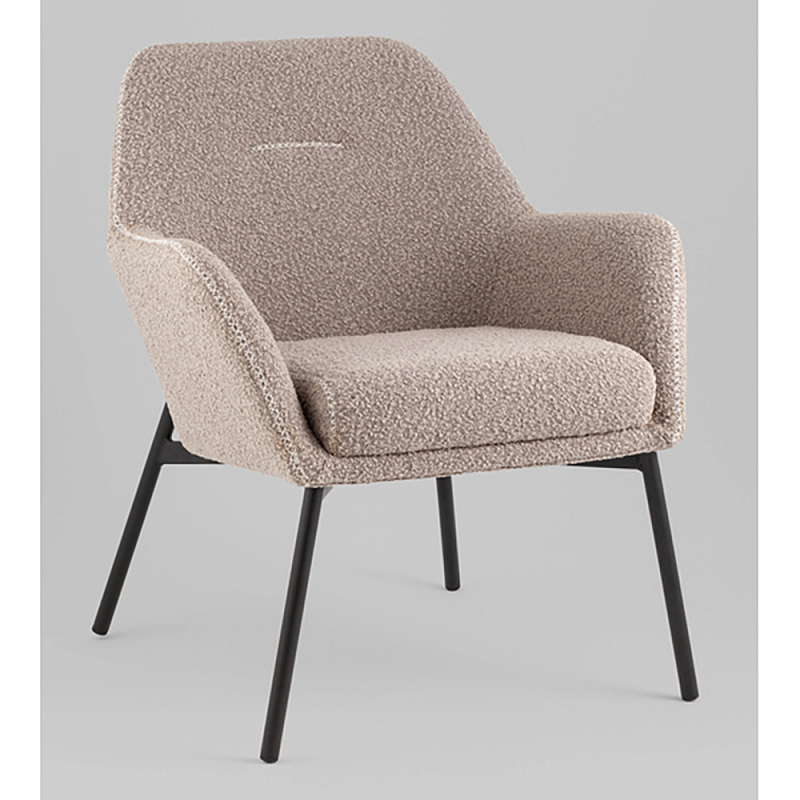 Кресло лаунж Joaquin серый Капучино  Черный в Костроме | Loft Concept 