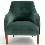 Кресло велюровое темно-зеленого цвета Diaspro Green Armchair варинант исполнения - 2 | Loft Concept в Костроме