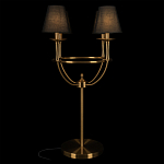 Настольная лампа на металлическом основании бронзового цвета с 4-мя черными конусовидными абажурами Dignity варинант исполнения - 2 | Loft Concept в Костроме