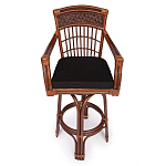 Барный стул из ротанга Eloise коричневый варинант исполнения - 2 | Loft Concept в Костроме