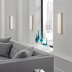 Бра прямоугольное в серебрянном цвете с ажурной решеткой Feiss варинант исполнения - 3 | Loft Concept в Костроме